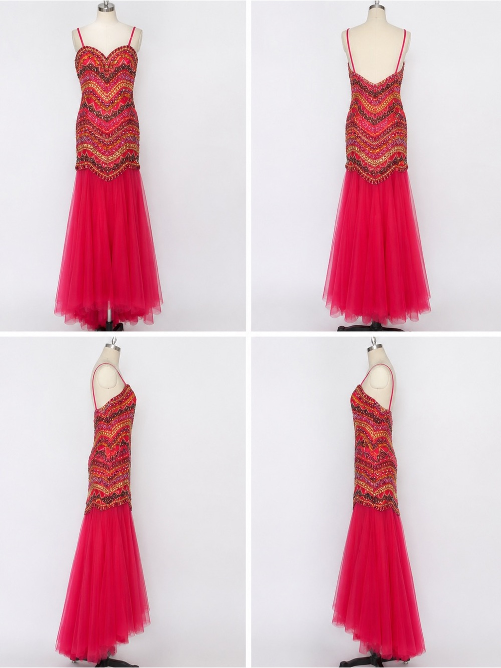 NWT ~ Mori Lee 49029 Bejeweled Mermaid Prom / Evening Dress ~ Size 4 MSRP $495 - Picture 3 of 7